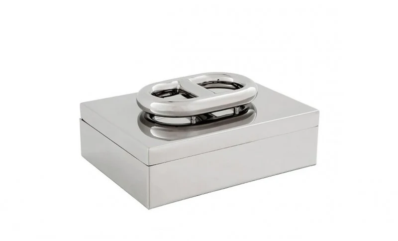 Casa Padrino Luxus Edelstahl Beauté Box Silber 28 x 21 x H. 12 cm - Hotel Kollektion