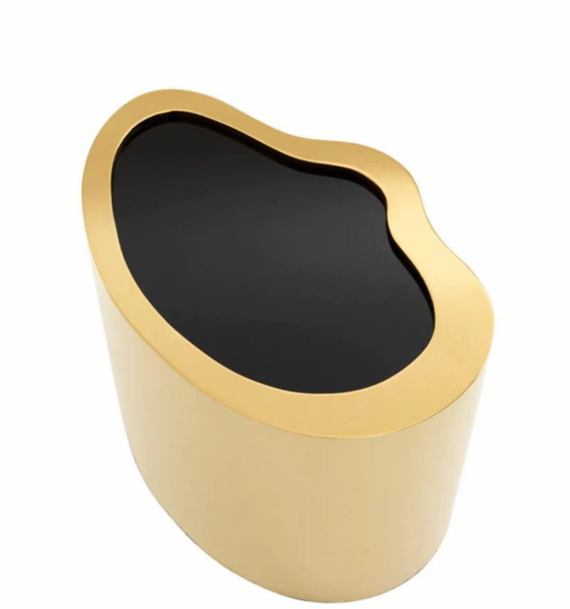 Casa Padrino Luxus Art Deco Designer Beistelltisch Gold mit schwarzem Glas 59 x 41,5 x H. 50 cm