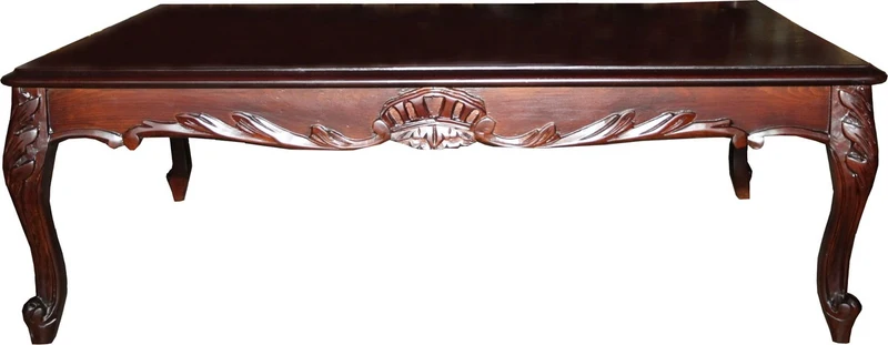Casa Padrino Barock Couchtisch Braun 120 x 80 cm - Luxus Wohnzimmertisch in Handarbeit