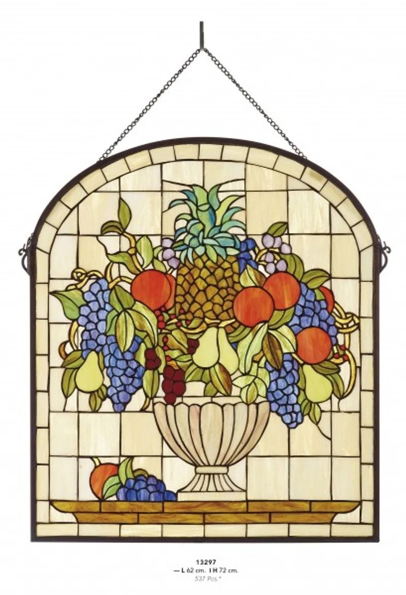 Casa Padrino Tiffany Glas Mosaik Wand Dekoration, Bunt, 62 x H 72 cm - Luxus Wandbild fuer Hotel und Gastronomie