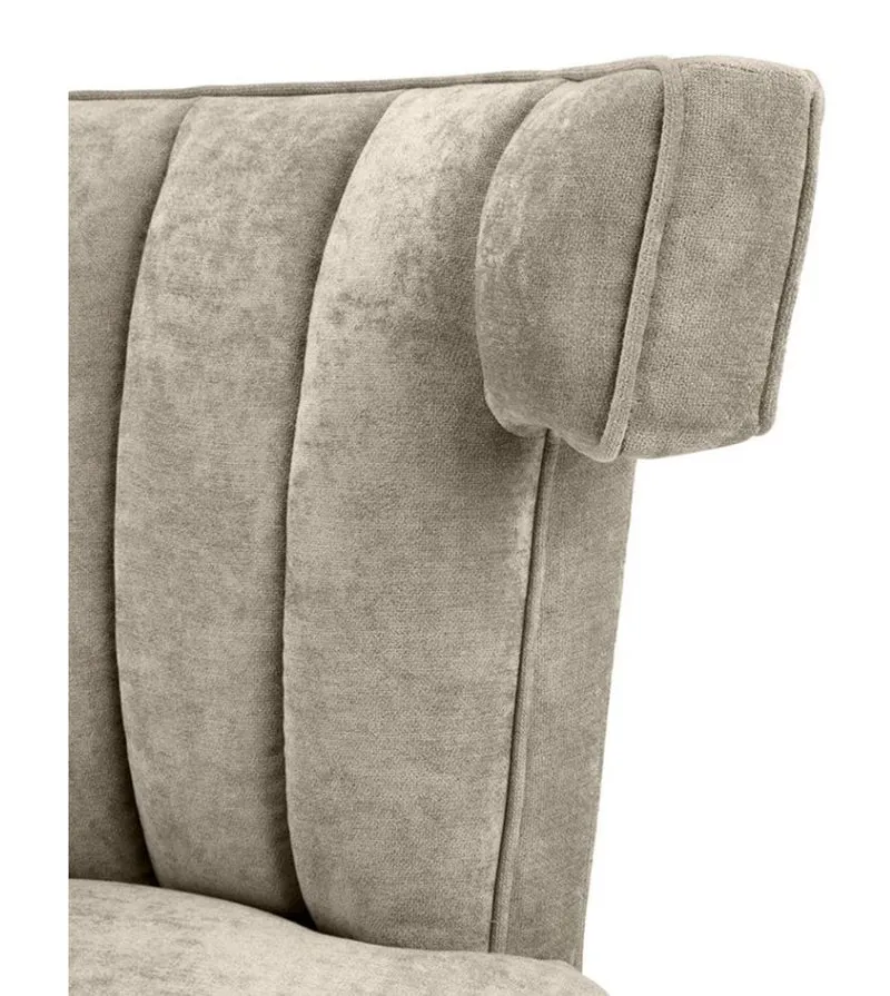 Casa Padrino Luxus Sessel Grau Schwarz - Designer Möbel