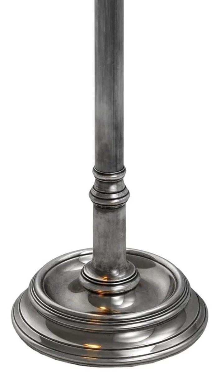 Casa Padrino Luxus Stehleuchte Antik Silber 21,5 x 20,5 x H. 130 cm - Antikstil Möbel