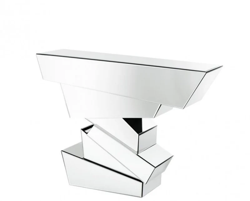 Casa Padrino Luxus Spiegelglas Konsole 120 x 40 x H. 90 cm - Glänzendes Designermöbel für gehobene Wohnräume