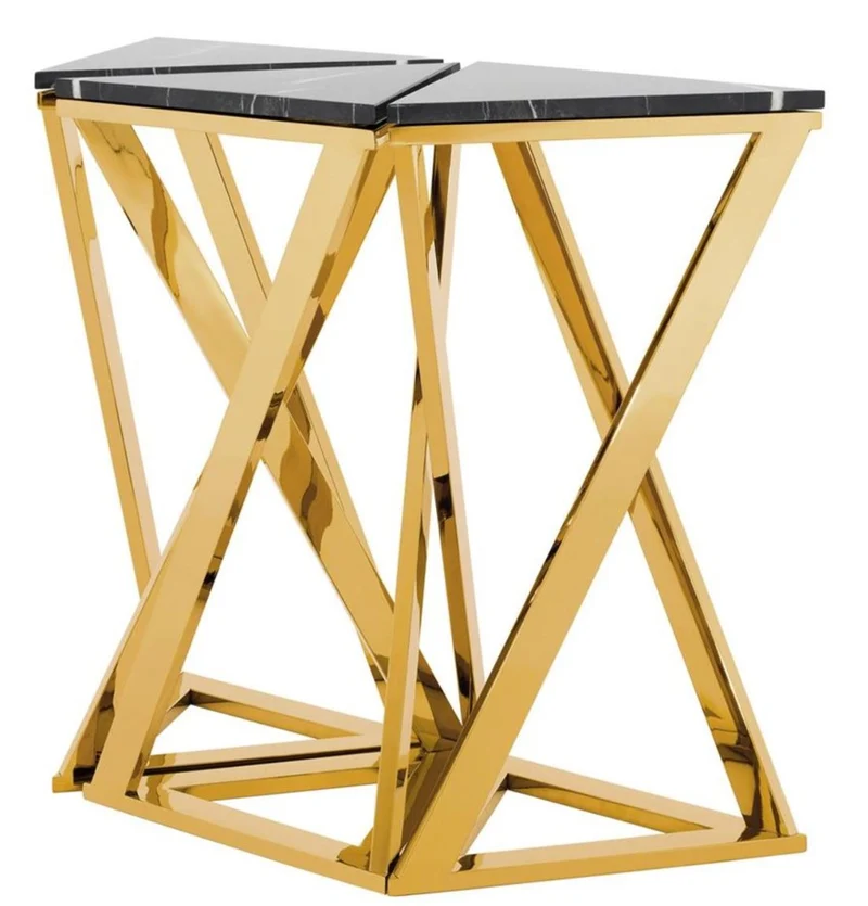 Casa Padrino Designer Konsole 3er Set Gold 95 x 41 x H. 80,5 cm - Luxus Kollektion