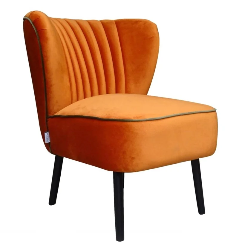Casa Padrino Luxus Wohnzimmer Sessel Orange 61 x 70 x H. 73 cm - Designer Möbel