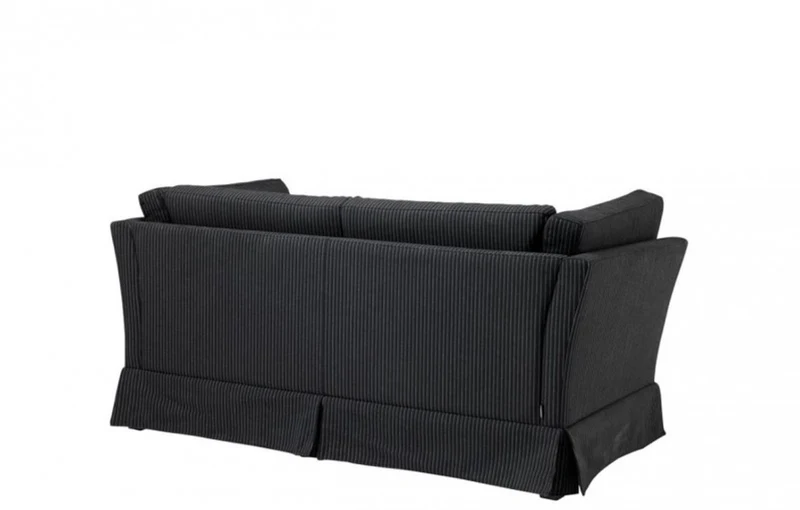 Casa Padrino Luxus Sofa Nadelstreifen in Schwarz Weiß - 172 x 83 x 78 cm - Elegantes Hotel- und Wohnzimmer-Möbel