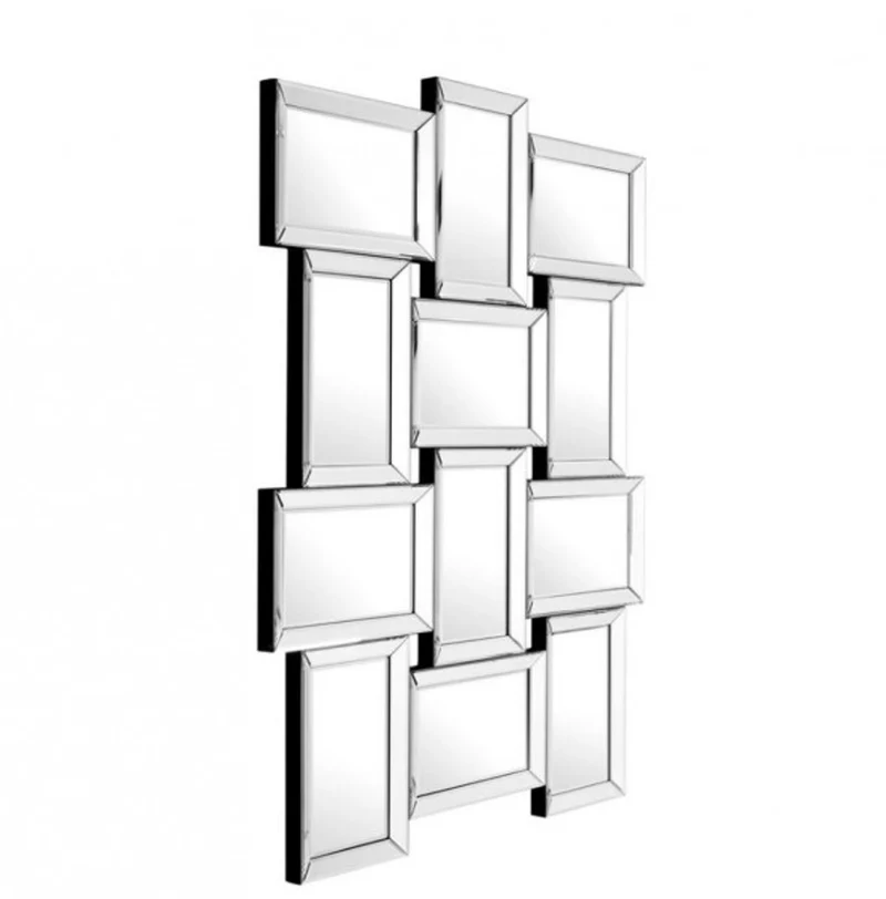 Casa Padrino Designer Luxus Wandspiegel aus Spiegelglas - 91 x H 120 cm - Luxury Collection