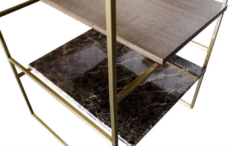 Casa Padrino Luxus Designer Beistelltisch Gold 45 x 45 x H. 80,5 cm - Designer Möbel