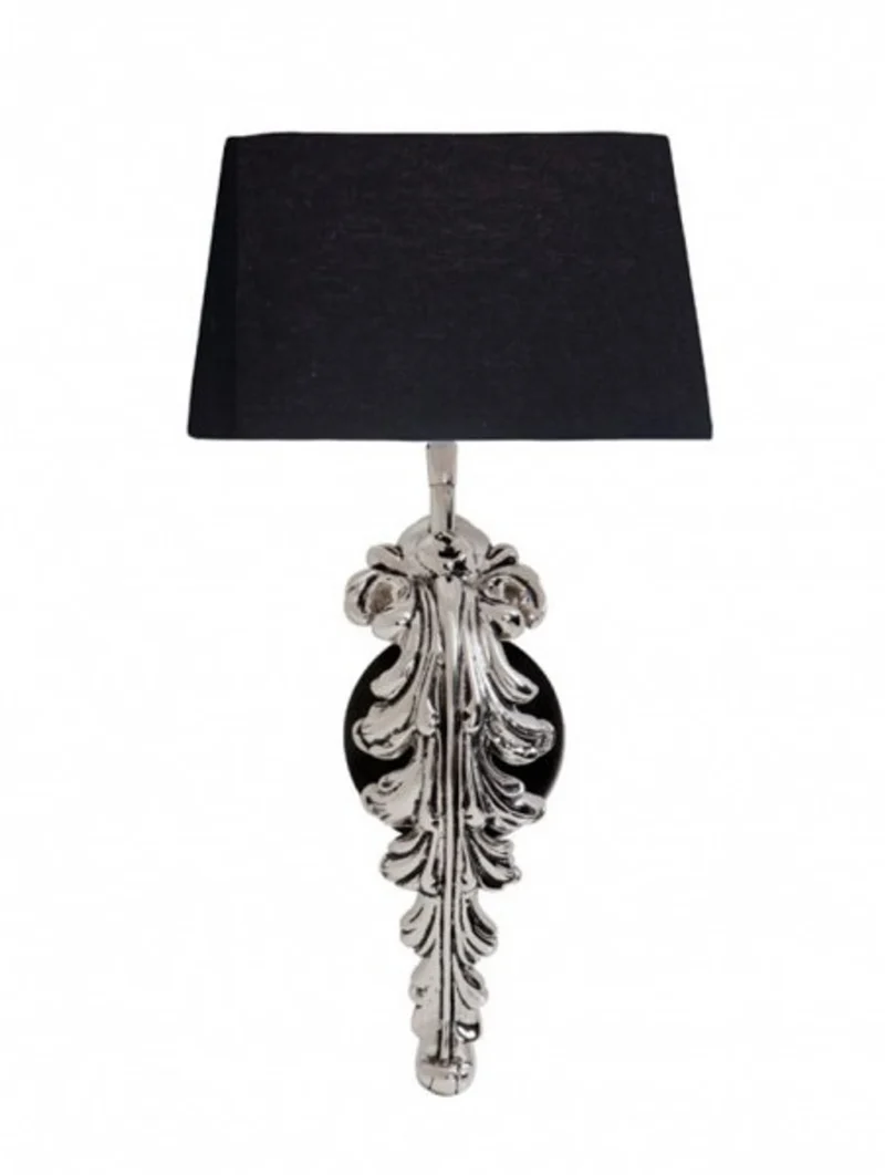 Casa Padrino Luxus Wandleuchte Nickel - Luxus Qualität