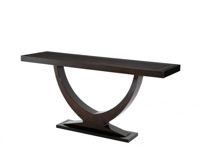 Casa Padrino Luxus Mahagoni Konsole Braun 160 x 45 x H. 76 cm - Exklusive Konsolentisch für gehobene Wohnbereiche
