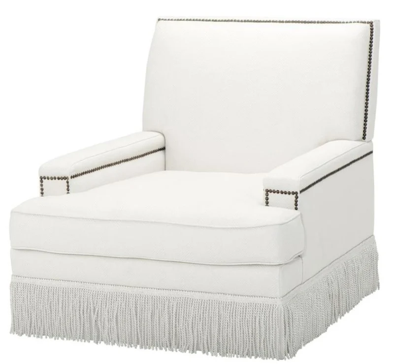 Casa Padrino Luxus Designer Sessel Weiß 90 x 102 x H. 90 cm - Wohnzimmer Möbel