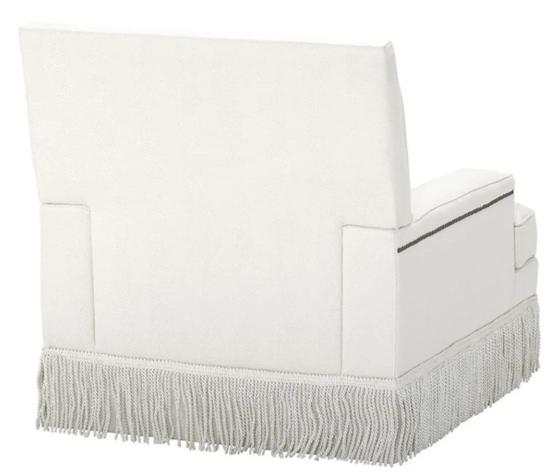 Casa Padrino Luxus Designer Sessel Weiß 90 x 102 x H. 90 cm - Wohnzimmer Möbel