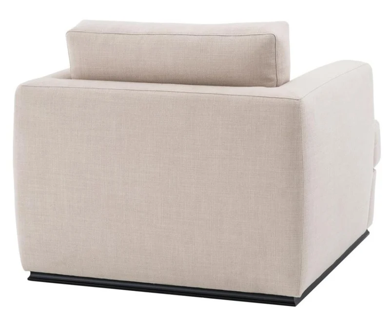 Casa Padrino Sessel Naturfarbig 96 x 103 x H. 86 cm - Luxus Qualität