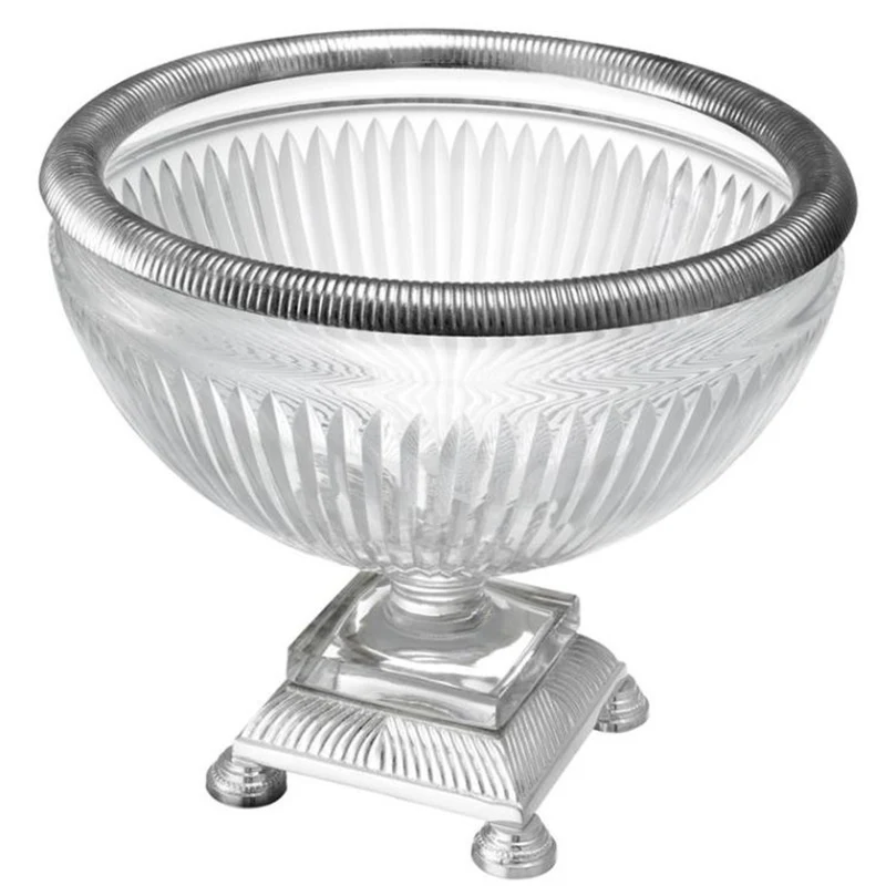 Casa Padrino Luxus Glas Schüssel 26 x H. 22,5 cm - Designer Dekoration