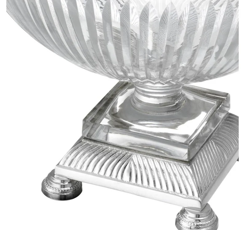 Casa Padrino Luxus Glas Schüssel 26 x H. 22,5 cm - Designer Dekoration