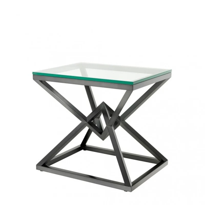 Casa Padrino Luxus Beistelltisch Edelstahl Bronze Finish 65 x 50 x H 60 cm - Tisch Möbel